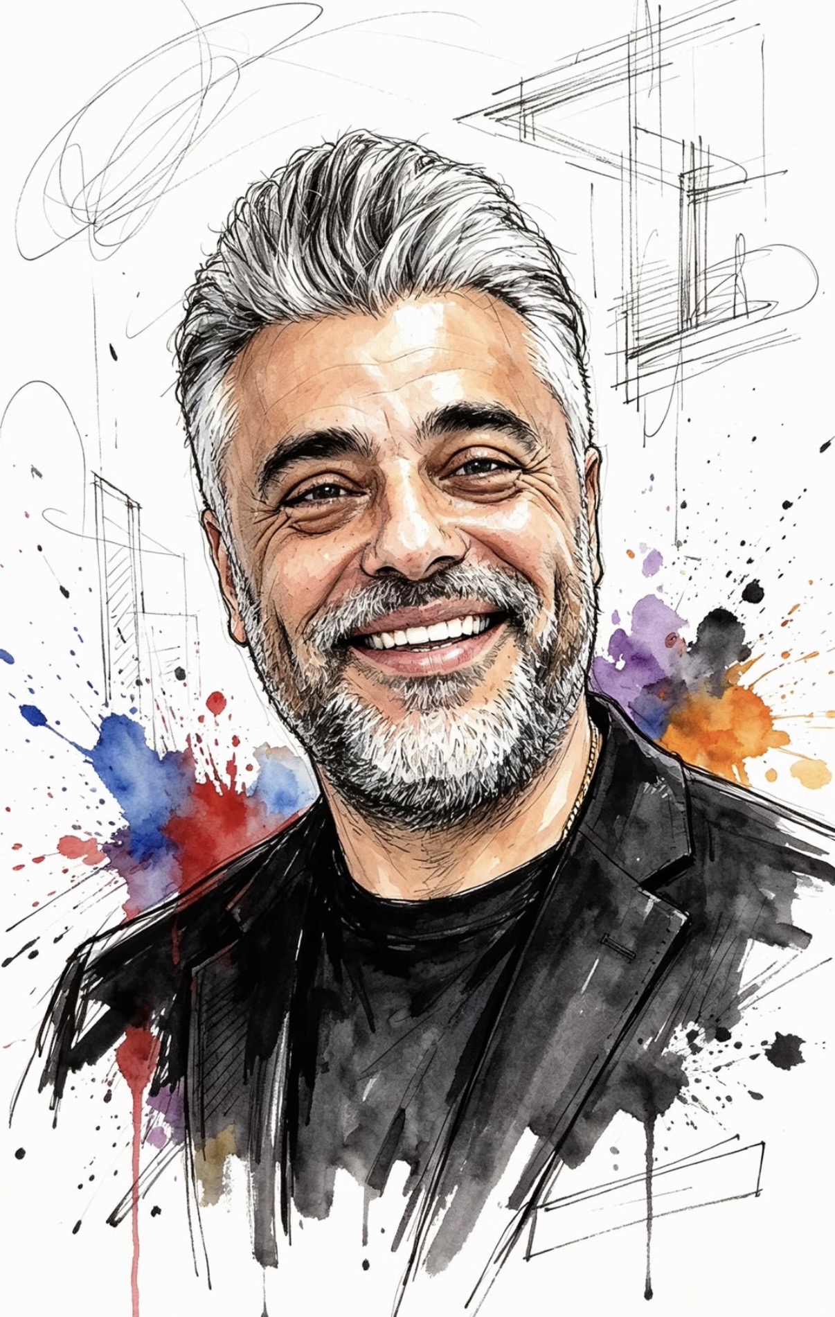 Illustrated portrait of Mohammed Badawy